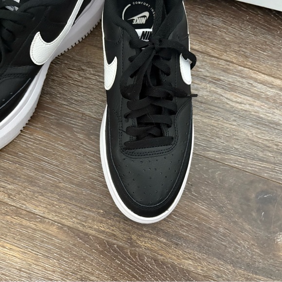 New Nike Air Force 1 '07 Leather Shoes Black White CT2302-002 Ladies 9 - Picture 10 of 11